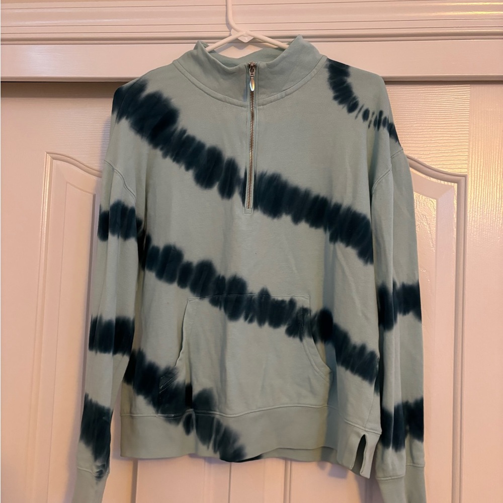 Blue Tie Dye Quarter Zip, Cute zip up, sweater